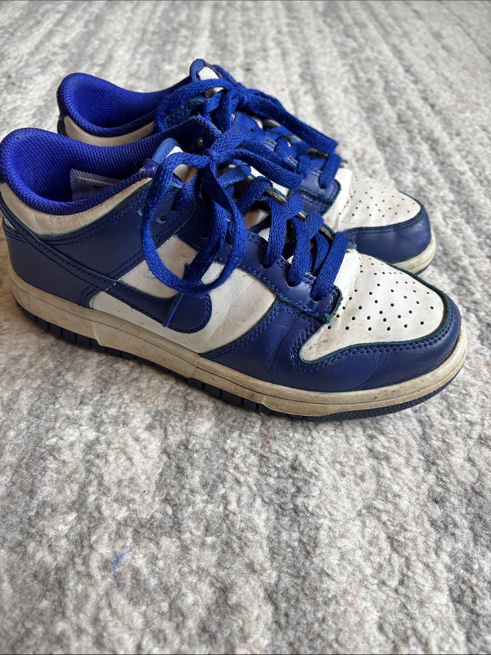 Nike Kids Blue and White Low-Top Sneakers